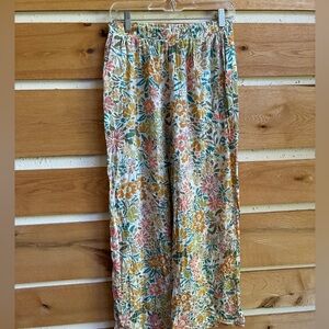 nlt Floral Elastic Waist Sz. M‎ Pants w Pockets